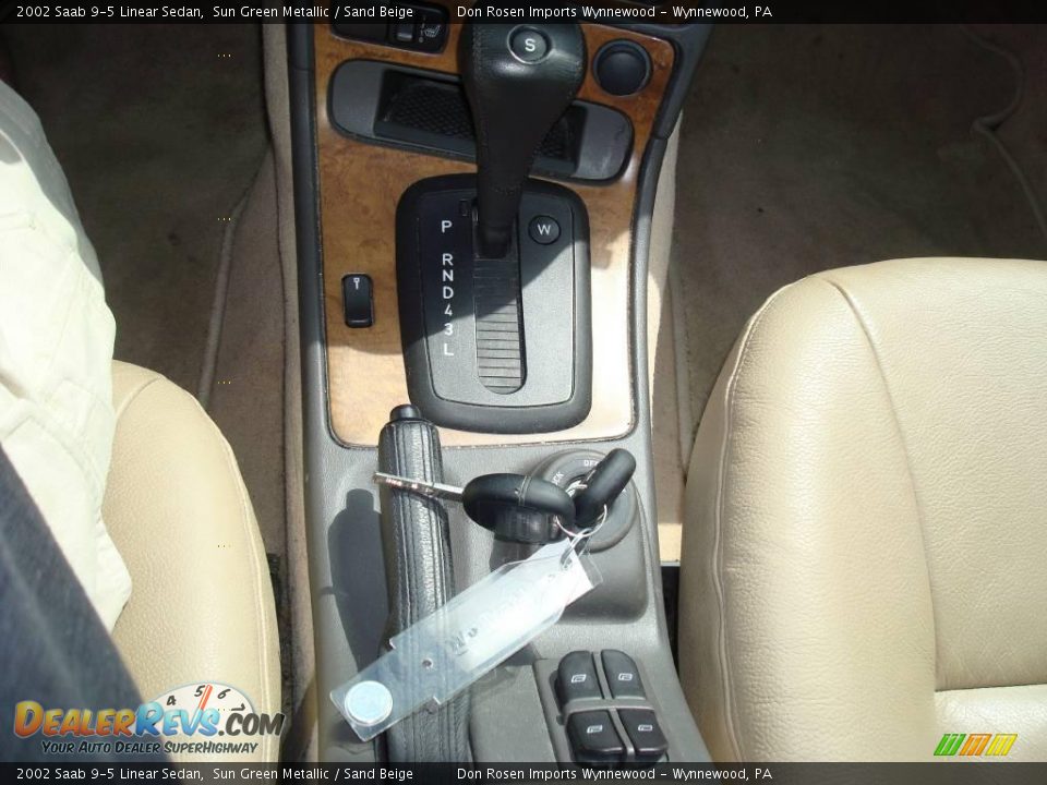 2002 Saab 9-5 Linear Sedan Sun Green Metallic / Sand Beige Photo #33