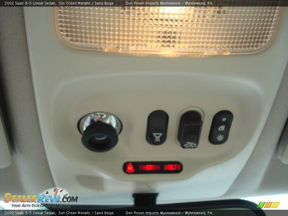 2002 Saab 9-5 Linear Sedan Sun Green Metallic / Sand Beige Photo #34