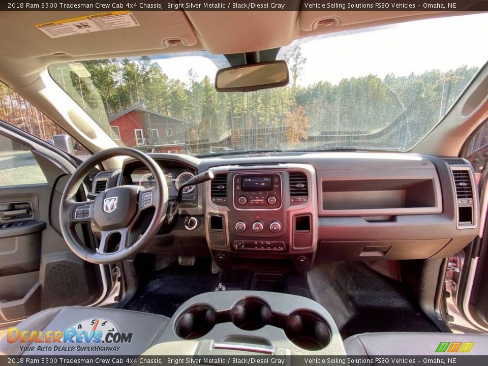 2018 Ram 3500 Tradesman Crew Cab 4x4 Chassis Bright Silver Metallic / Black/Diesel Gray Photo #2