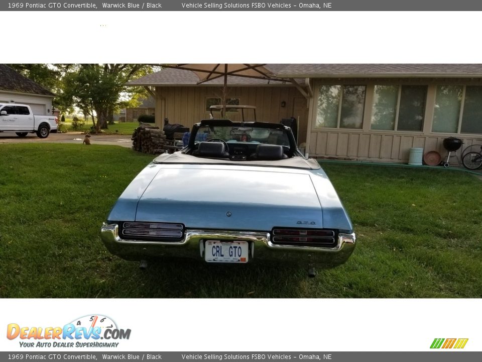 1969 Pontiac GTO Convertible Warwick Blue / Black Photo #21