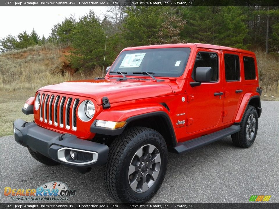 2020 Jeep Wrangler Unlimited Sahara 4x4 Firecracker Red / Black Photo #2