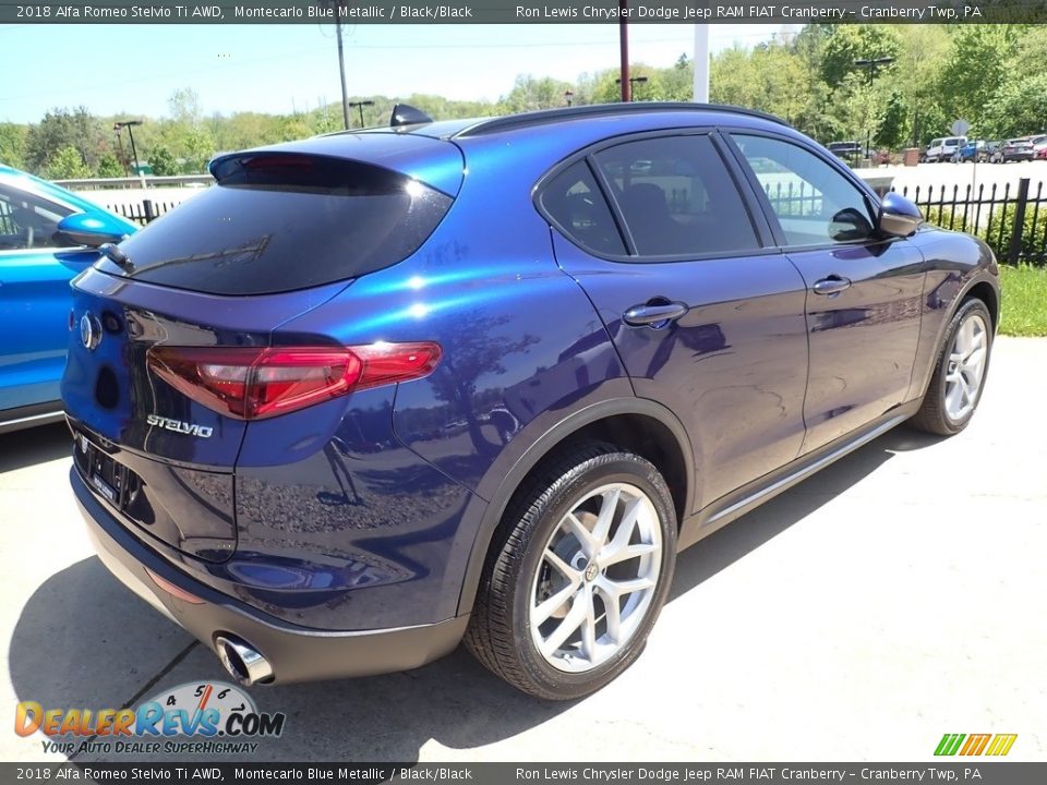 2018 Alfa Romeo Stelvio Ti AWD Montecarlo Blue Metallic / Black/Black Photo #2