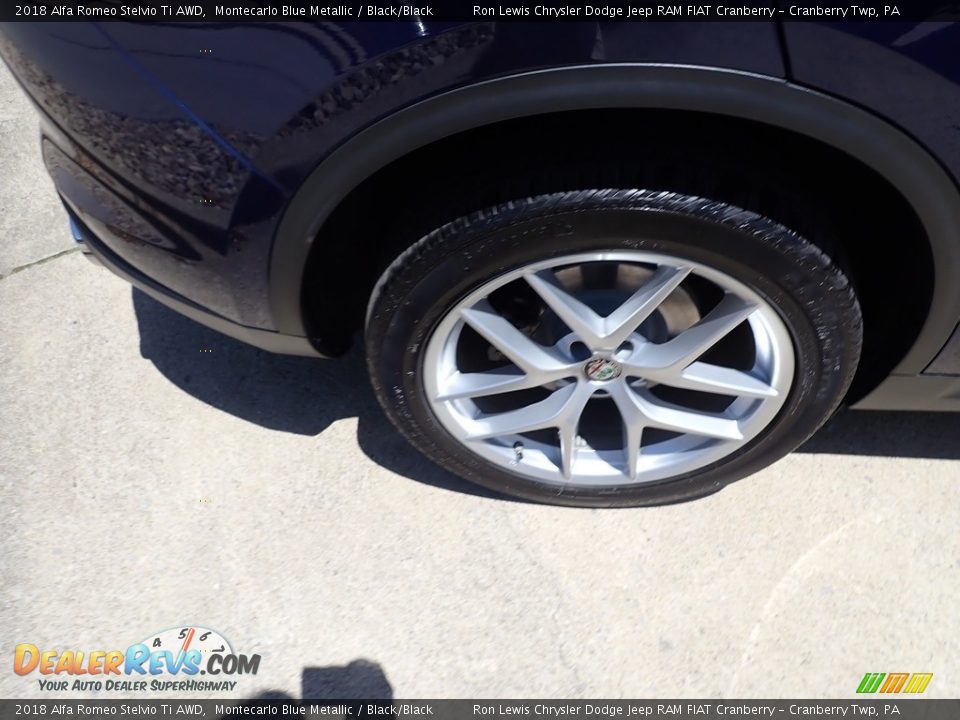 2018 Alfa Romeo Stelvio Ti AWD Montecarlo Blue Metallic / Black/Black Photo #3