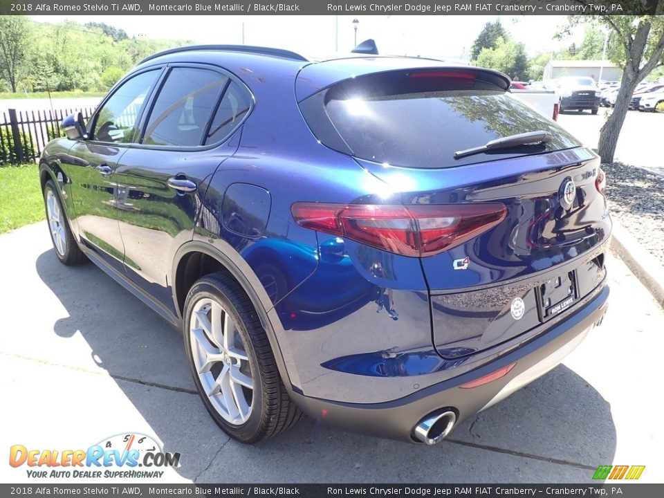 2018 Alfa Romeo Stelvio Ti AWD Montecarlo Blue Metallic / Black/Black Photo #7