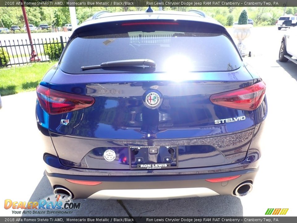 2018 Alfa Romeo Stelvio Ti AWD Montecarlo Blue Metallic / Black/Black Photo #8