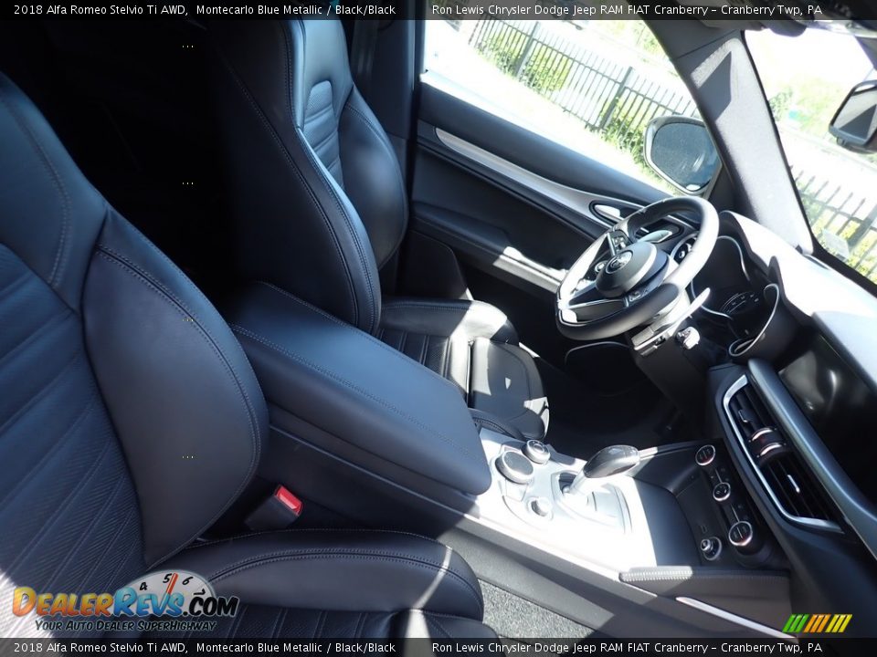 2018 Alfa Romeo Stelvio Ti AWD Montecarlo Blue Metallic / Black/Black Photo #10
