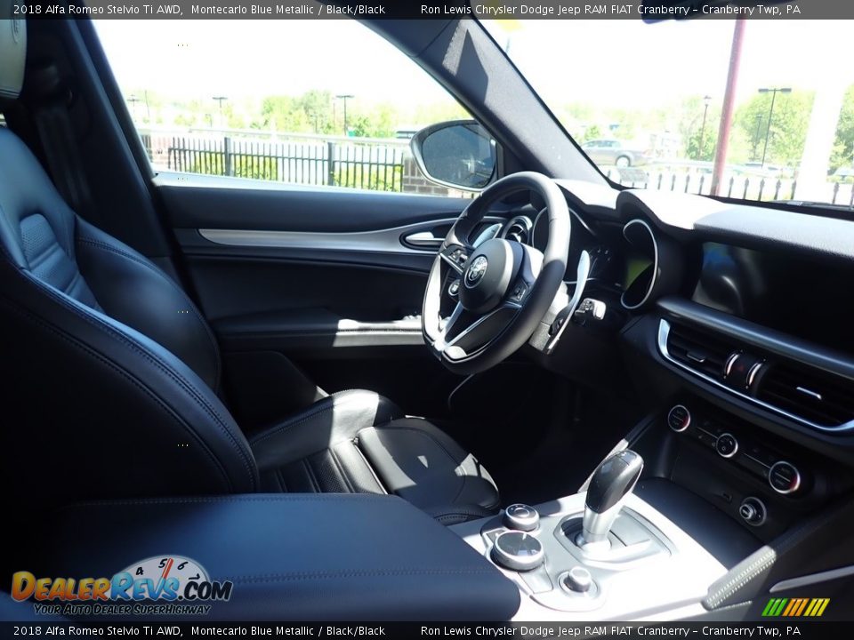 2018 Alfa Romeo Stelvio Ti AWD Montecarlo Blue Metallic / Black/Black Photo #11
