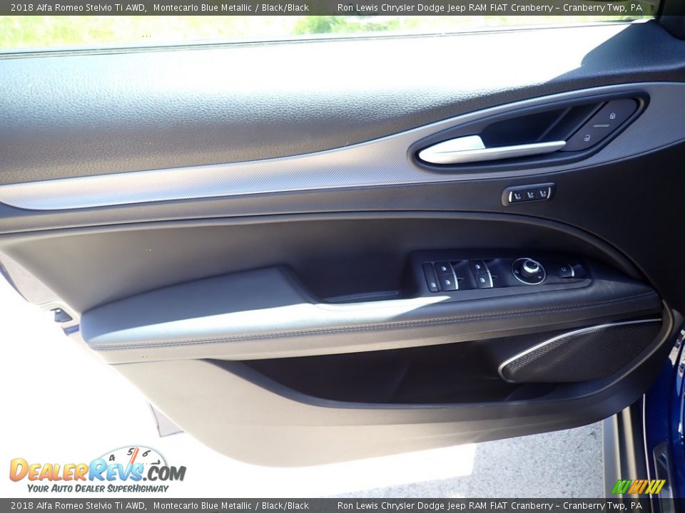 2018 Alfa Romeo Stelvio Ti AWD Montecarlo Blue Metallic / Black/Black Photo #13
