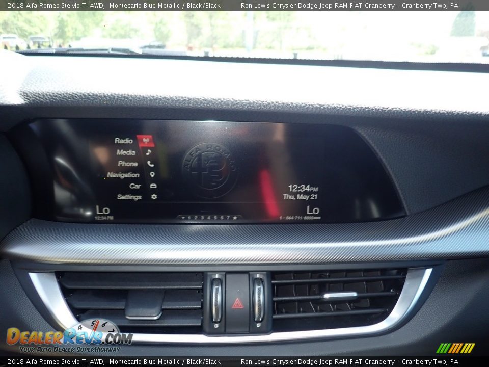 2018 Alfa Romeo Stelvio Ti AWD Montecarlo Blue Metallic / Black/Black Photo #15