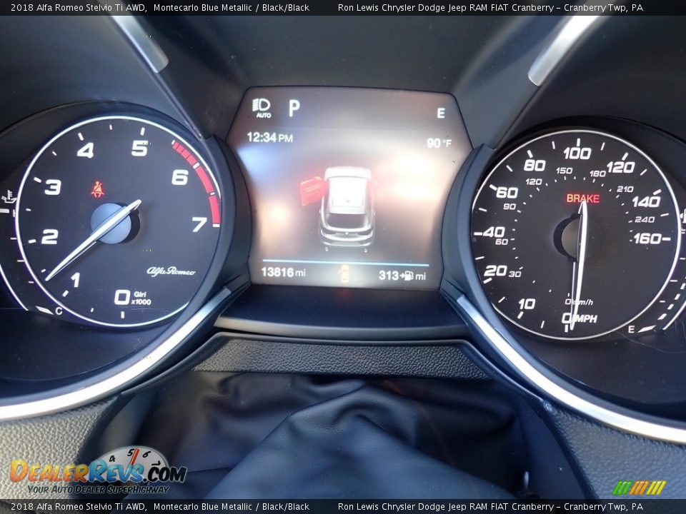 2018 Alfa Romeo Stelvio Ti AWD Montecarlo Blue Metallic / Black/Black Photo #17