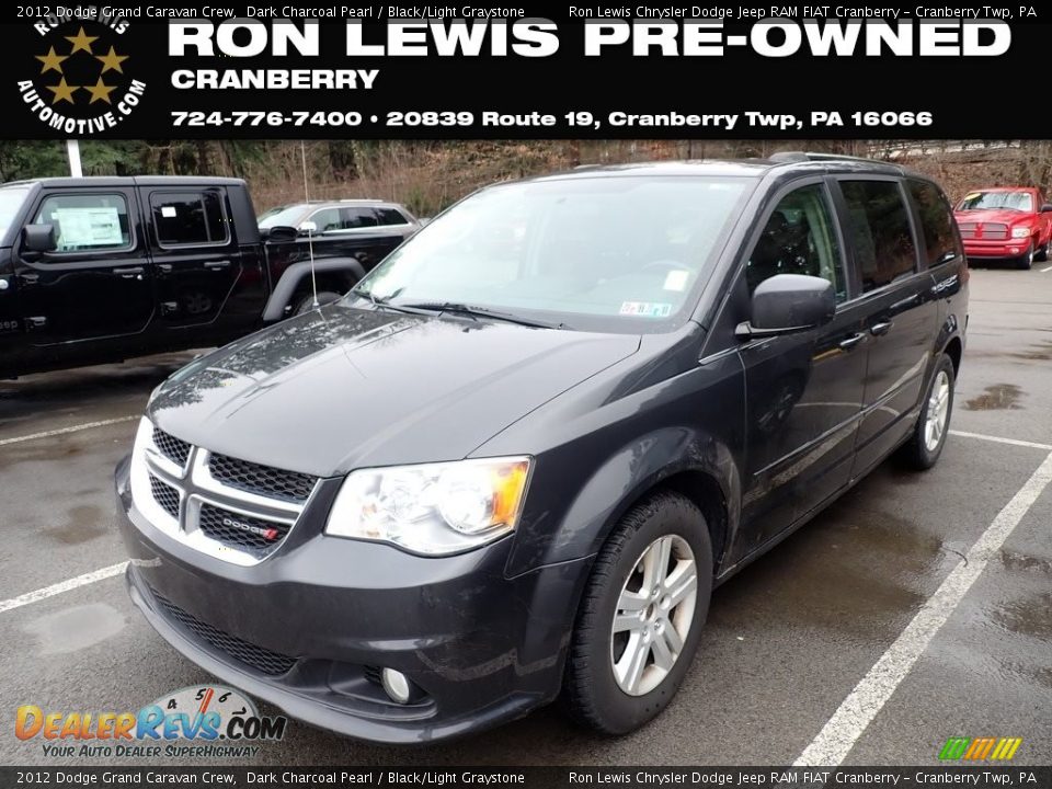 2012 Dodge Grand Caravan Crew Dark Charcoal Pearl / Black/Light Graystone Photo #1