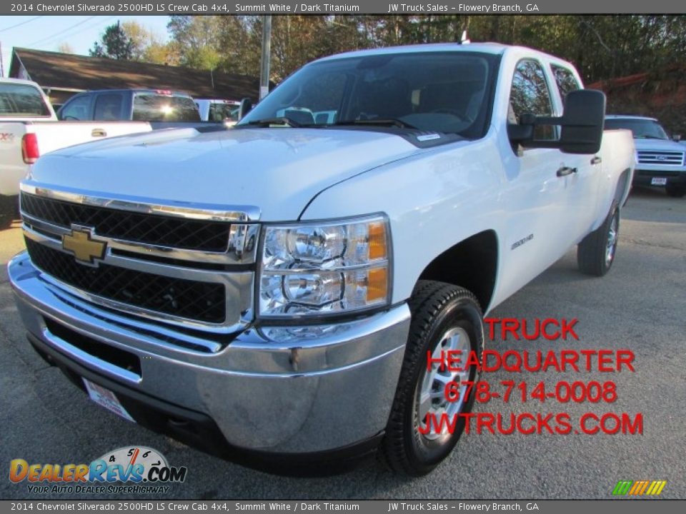 2014 Chevrolet Silverado 2500HD LS Crew Cab 4x4 Summit White / Dark Titanium Photo #1