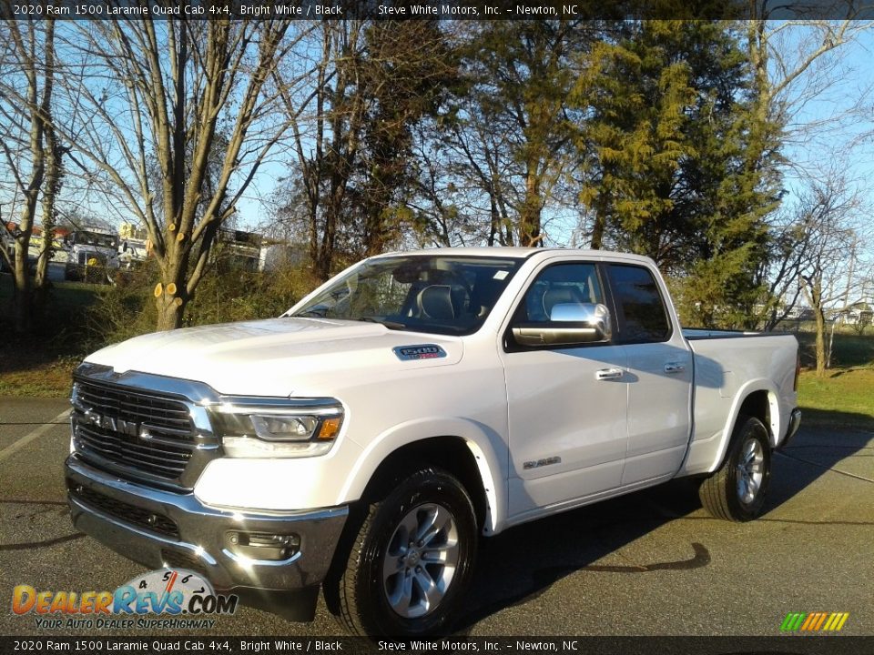 2020 Ram 1500 Laramie Quad Cab 4x4 Bright White / Black Photo #2