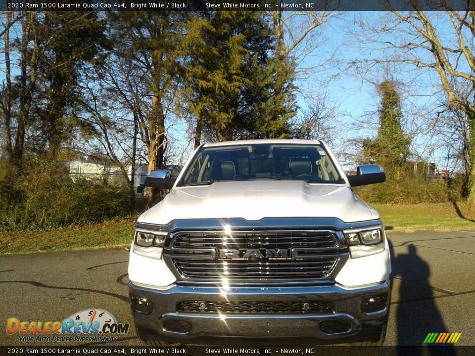 2020 Ram 1500 Laramie Quad Cab 4x4 Bright White / Black Photo #3
