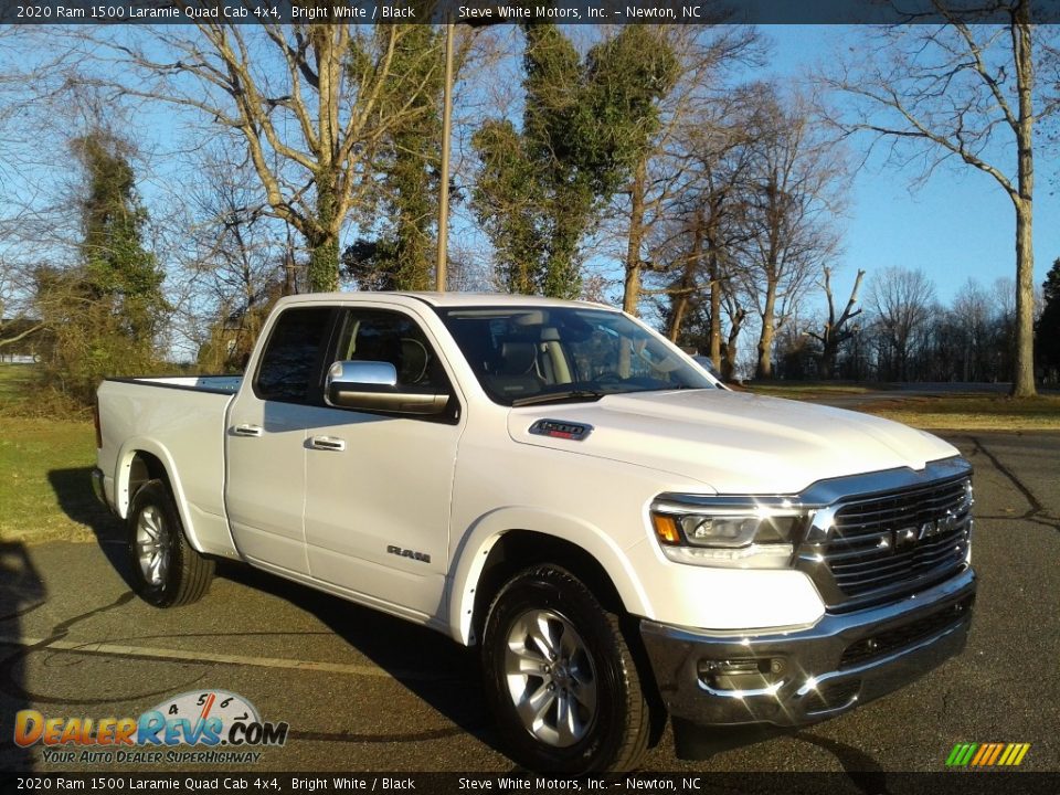 2020 Ram 1500 Laramie Quad Cab 4x4 Bright White / Black Photo #4