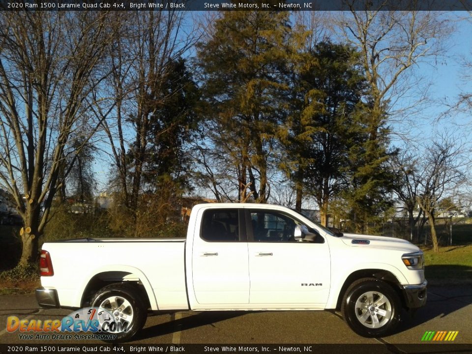 2020 Ram 1500 Laramie Quad Cab 4x4 Bright White / Black Photo #5