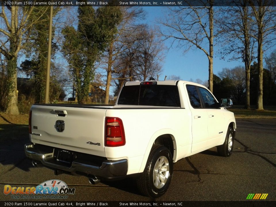 2020 Ram 1500 Laramie Quad Cab 4x4 Bright White / Black Photo #6