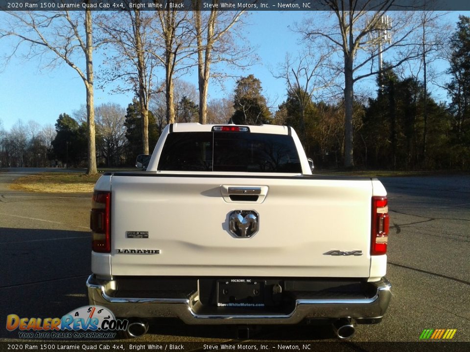 2020 Ram 1500 Laramie Quad Cab 4x4 Bright White / Black Photo #7