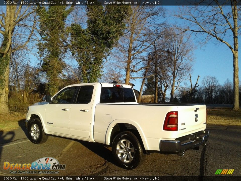 2020 Ram 1500 Laramie Quad Cab 4x4 Bright White / Black Photo #9