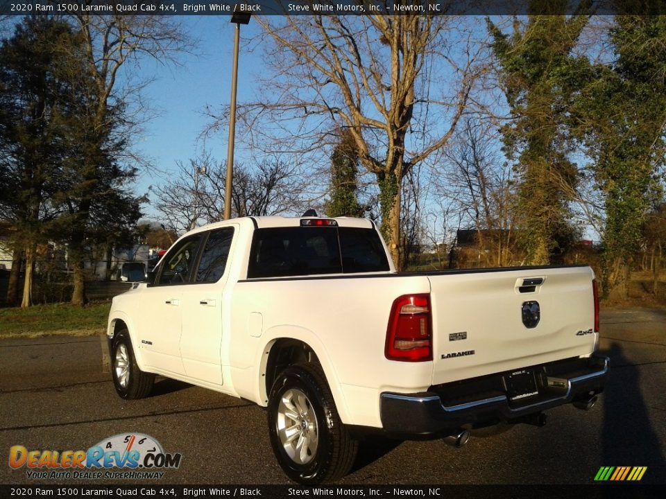 2020 Ram 1500 Laramie Quad Cab 4x4 Bright White / Black Photo #10