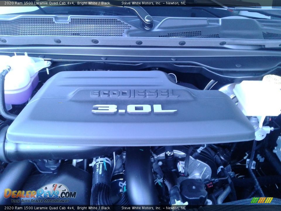 2020 Ram 1500 Laramie Quad Cab 4x4 Bright White / Black Photo #11