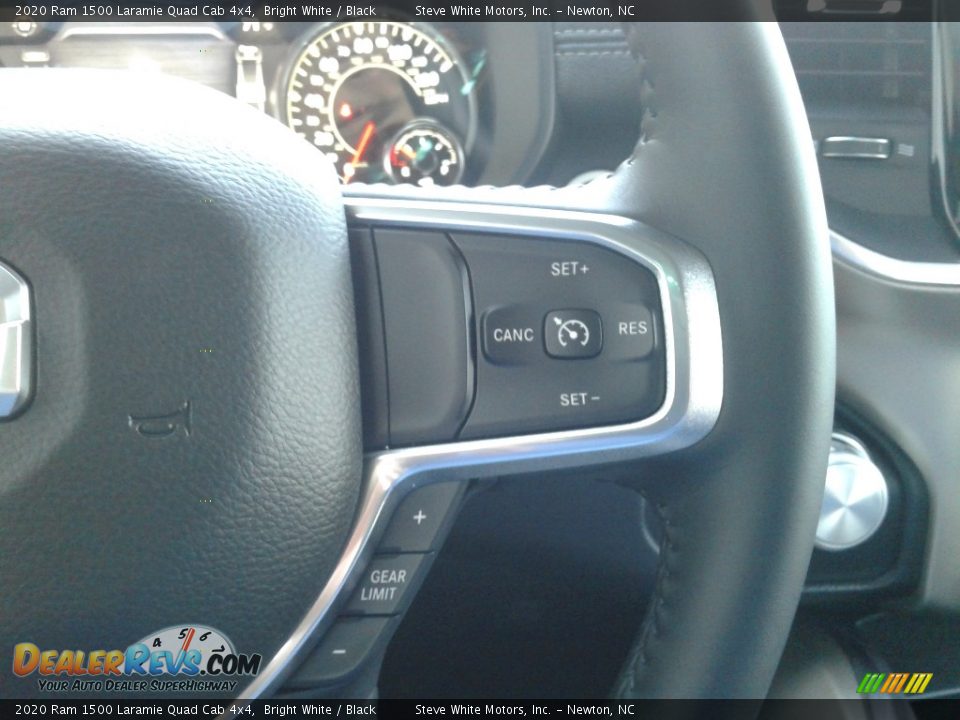 2020 Ram 1500 Laramie Quad Cab 4x4 Bright White / Black Photo #23