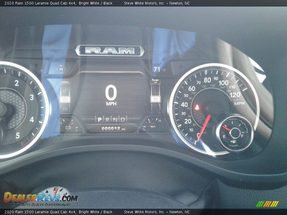 2020 Ram 1500 Laramie Quad Cab 4x4 Bright White / Black Photo #24
