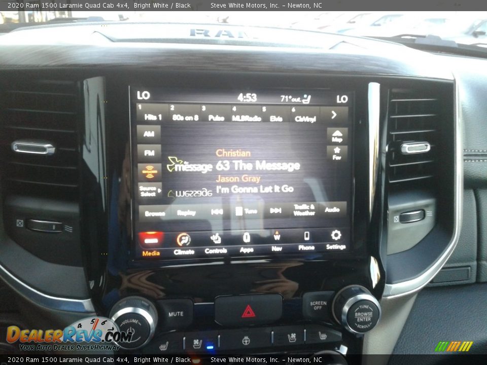 2020 Ram 1500 Laramie Quad Cab 4x4 Bright White / Black Photo #27