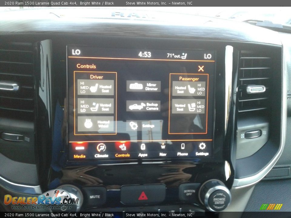 2020 Ram 1500 Laramie Quad Cab 4x4 Bright White / Black Photo #28