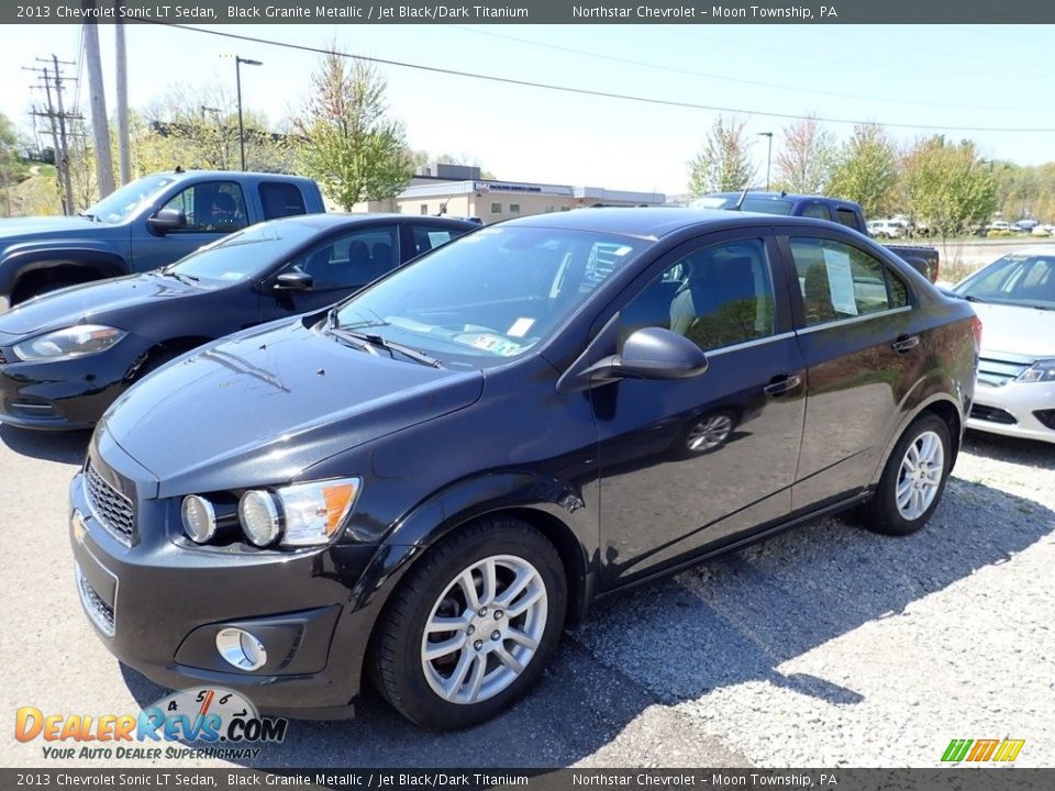2013 Chevrolet Sonic LT Sedan Black Granite Metallic / Jet Black/Dark Titanium Photo #1