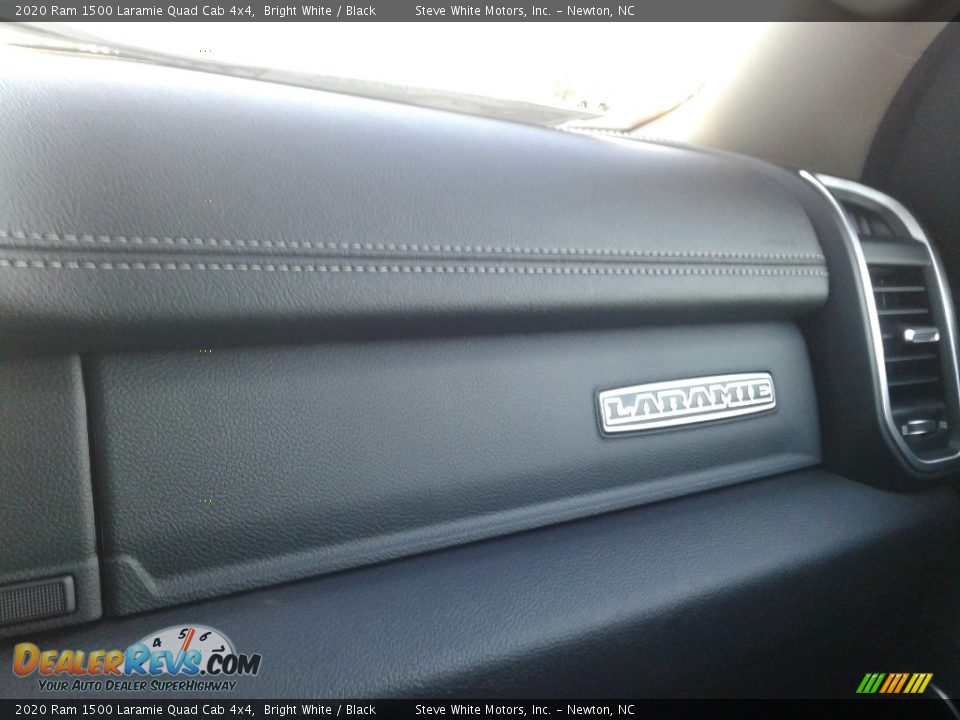 2020 Ram 1500 Laramie Quad Cab 4x4 Bright White / Black Photo #36