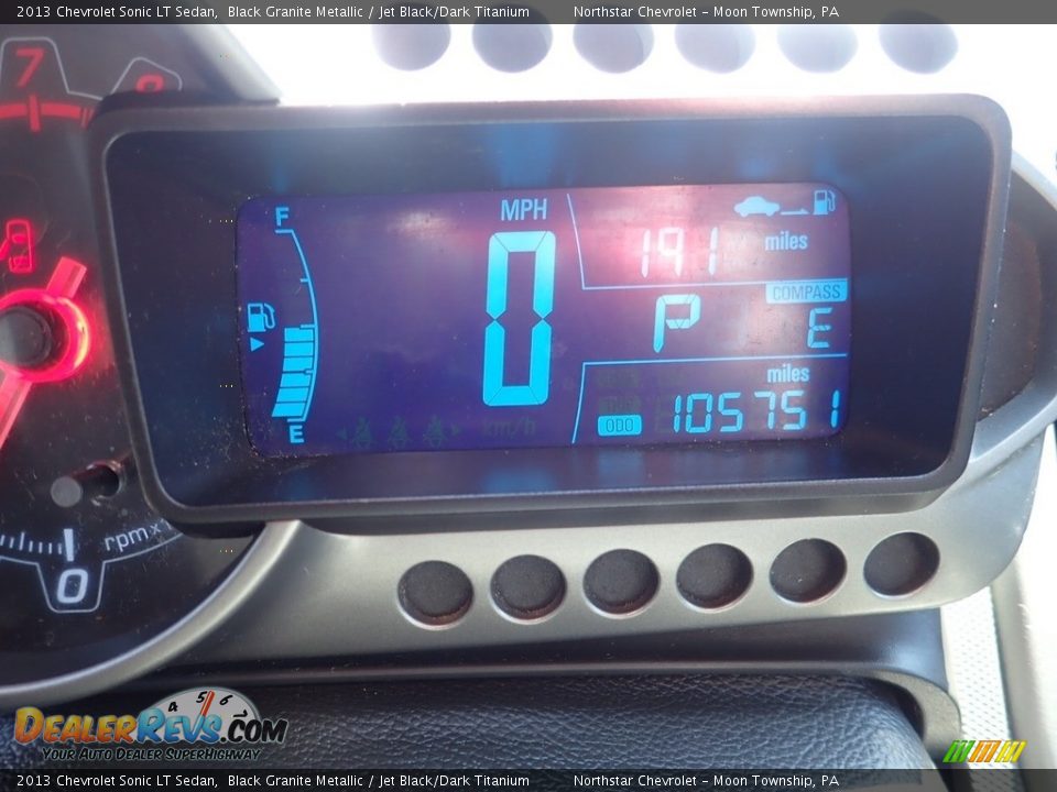 2013 Chevrolet Sonic LT Sedan Black Granite Metallic / Jet Black/Dark Titanium Photo #15