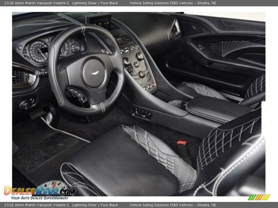 Pure Black Interior - 2018 Aston Martin Vanquish Volante S Photo #3