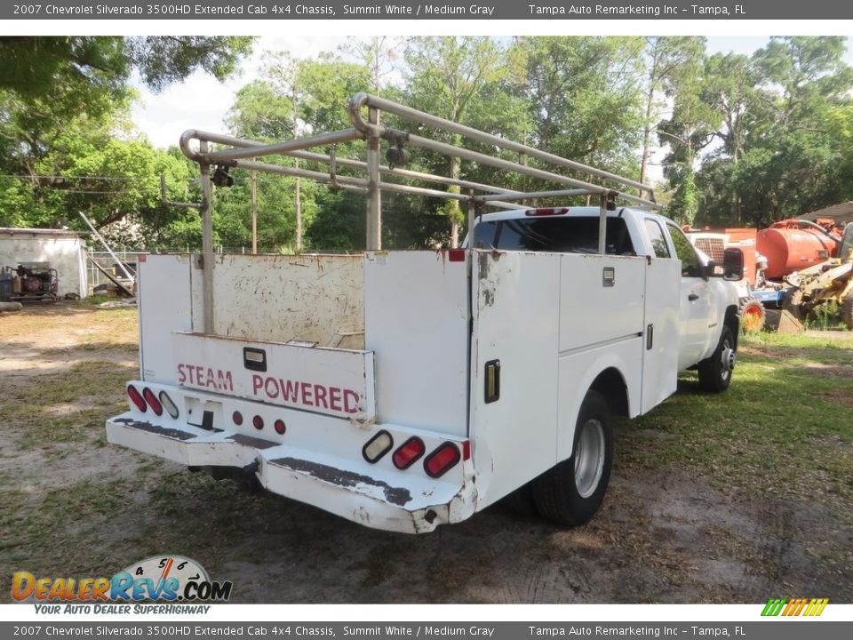 2007 Chevrolet Silverado 3500HD Extended Cab 4x4 Chassis Summit White / Medium Gray Photo #9