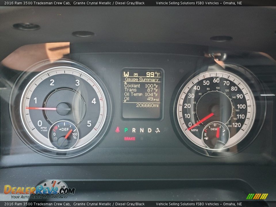 2016 Ram 3500 Tradesman Crew Cab Gauges Photo #2