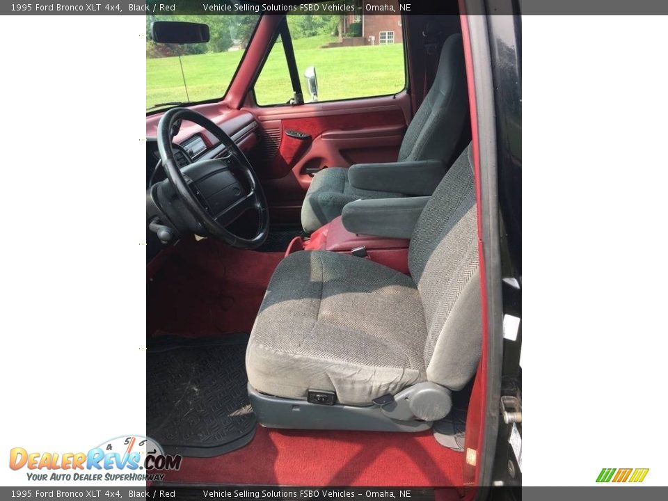 Red Interior - 1995 Ford Bronco XLT 4x4 Photo #3