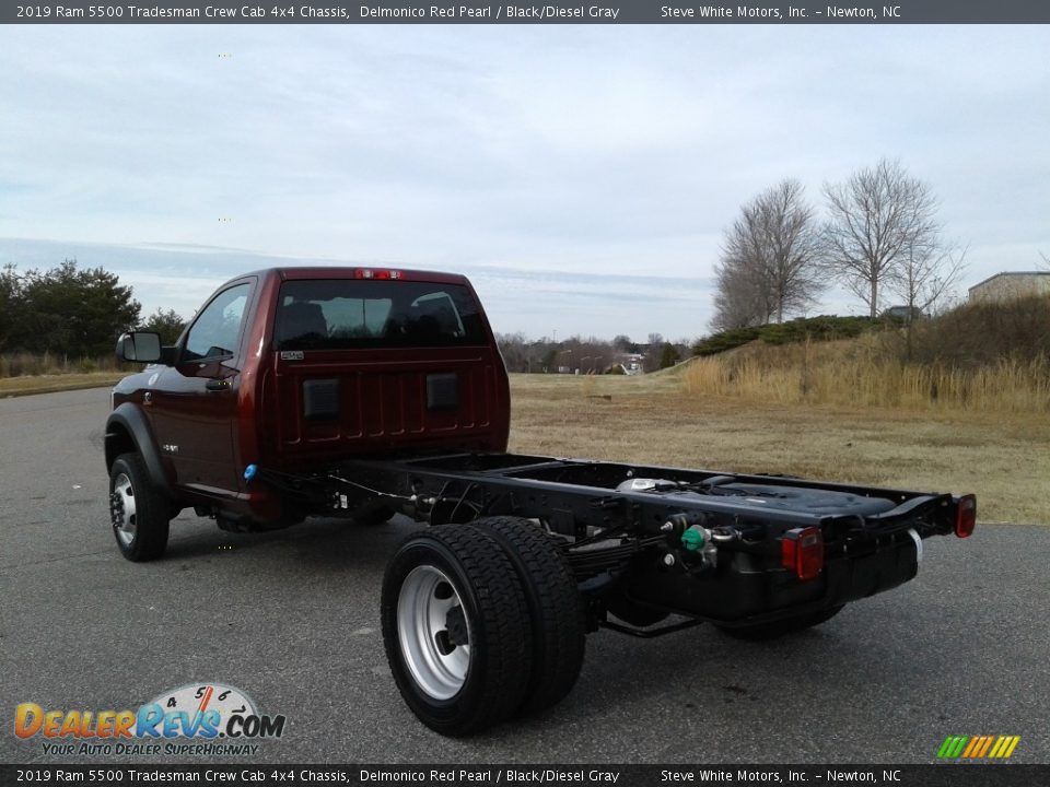 2019 Ram 5500 Tradesman Crew Cab 4x4 Chassis Delmonico Red Pearl / Black/Diesel Gray Photo #8