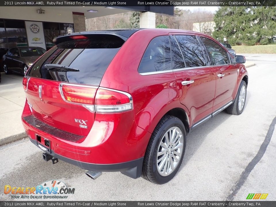 2013 Lincoln MKX AWD Ruby Red Tinted Tri-Coat / Medium Light Stone Photo #2