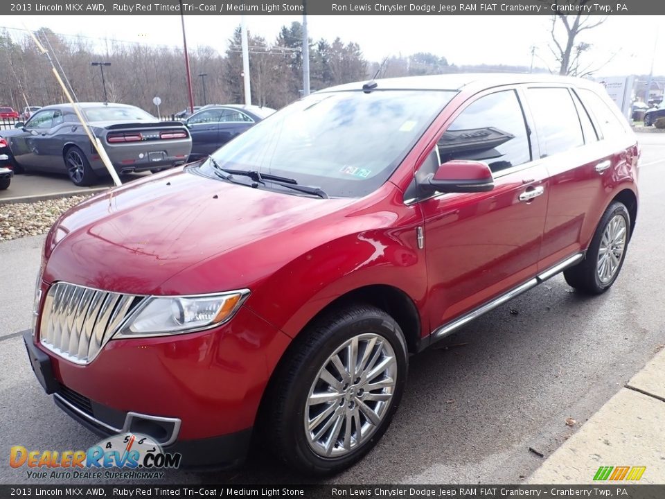 2013 Lincoln MKX AWD Ruby Red Tinted Tri-Coat / Medium Light Stone Photo #5