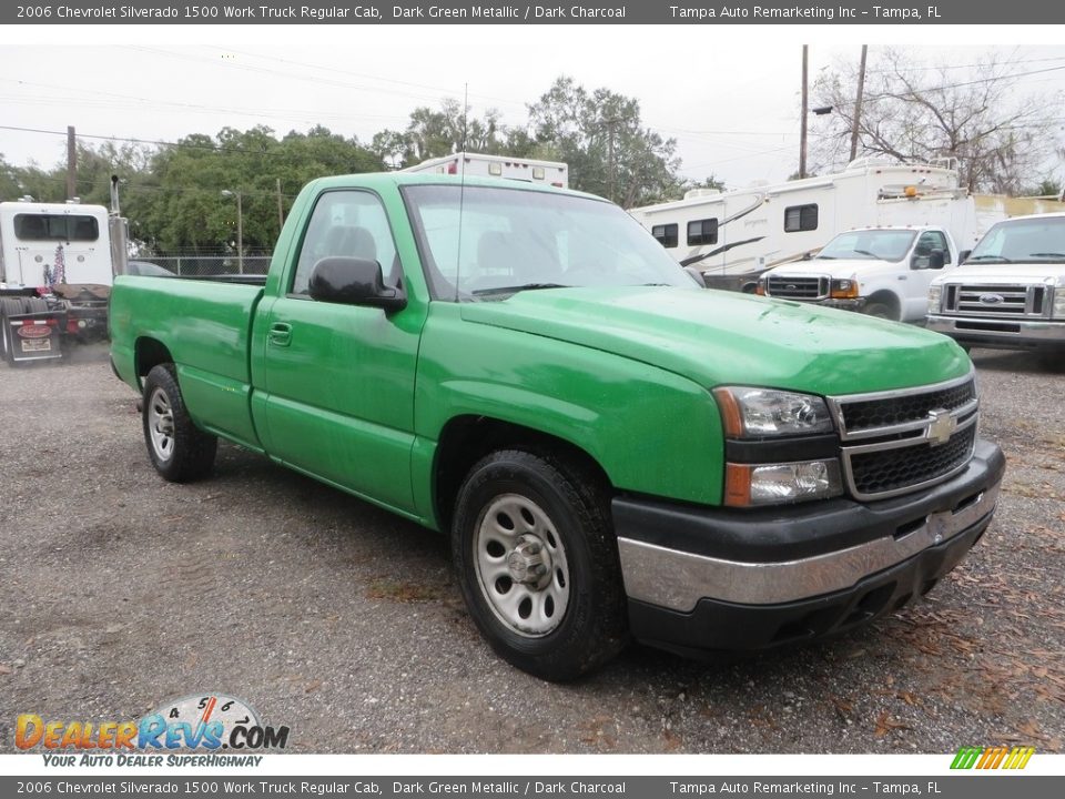 2006 Chevrolet Silverado 1500 Work Truck Regular Cab Dark Green Metallic / Dark Charcoal Photo #2