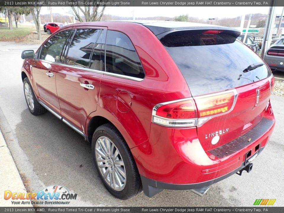 2013 Lincoln MKX AWD Ruby Red Tinted Tri-Coat / Medium Light Stone Photo #7