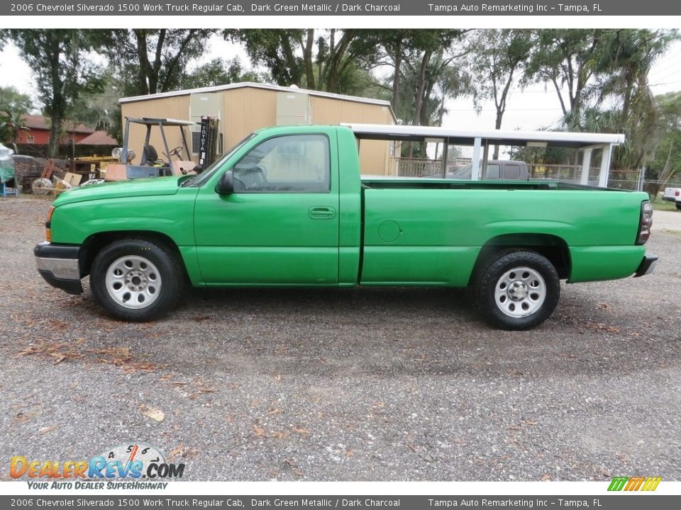 2006 Chevrolet Silverado 1500 Work Truck Regular Cab Dark Green Metallic / Dark Charcoal Photo #4