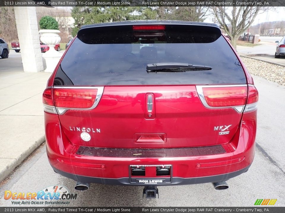 2013 Lincoln MKX AWD Ruby Red Tinted Tri-Coat / Medium Light Stone Photo #8