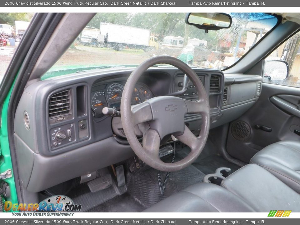 2006 Chevrolet Silverado 1500 Work Truck Regular Cab Dark Green Metallic / Dark Charcoal Photo #17