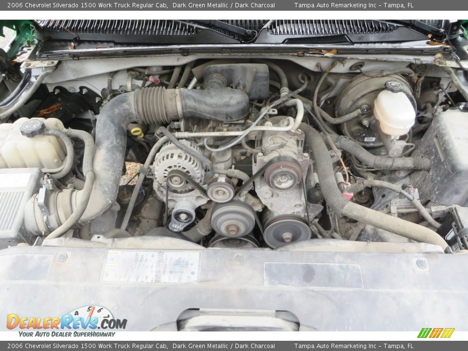 2006 Chevrolet Silverado 1500 Work Truck Regular Cab Dark Green Metallic / Dark Charcoal Photo #30