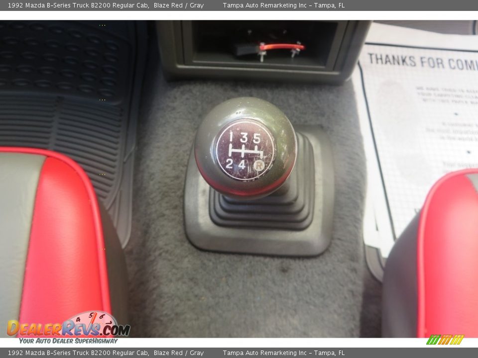 1992 Mazda B-Series Truck B2200 Regular Cab Blaze Red / Gray Photo #21