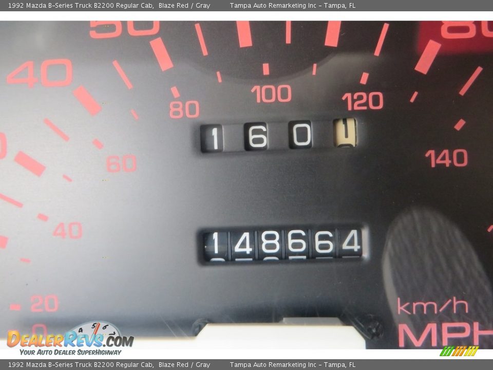 1992 Mazda B-Series Truck B2200 Regular Cab Blaze Red / Gray Photo #23