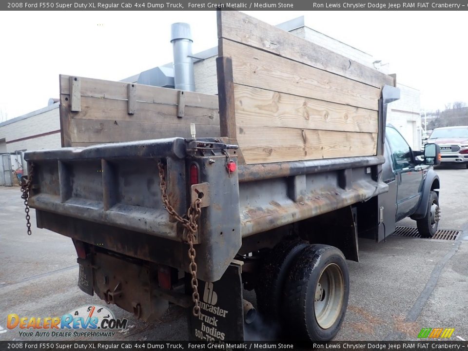 2008 Ford F550 Super Duty XL Regular Cab 4x4 Dump Truck Forest Green Metallic / Medium Stone Photo #3