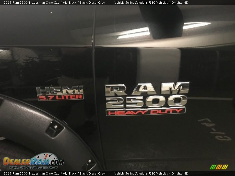 2015 Ram 2500 Tradesman Crew Cab 4x4 Black / Black/Diesel Gray Photo #17