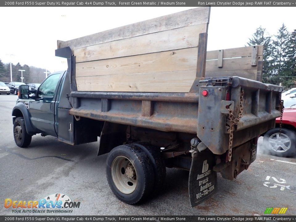 2008 Ford F550 Super Duty XL Regular Cab 4x4 Dump Truck Forest Green Metallic / Medium Stone Photo #5